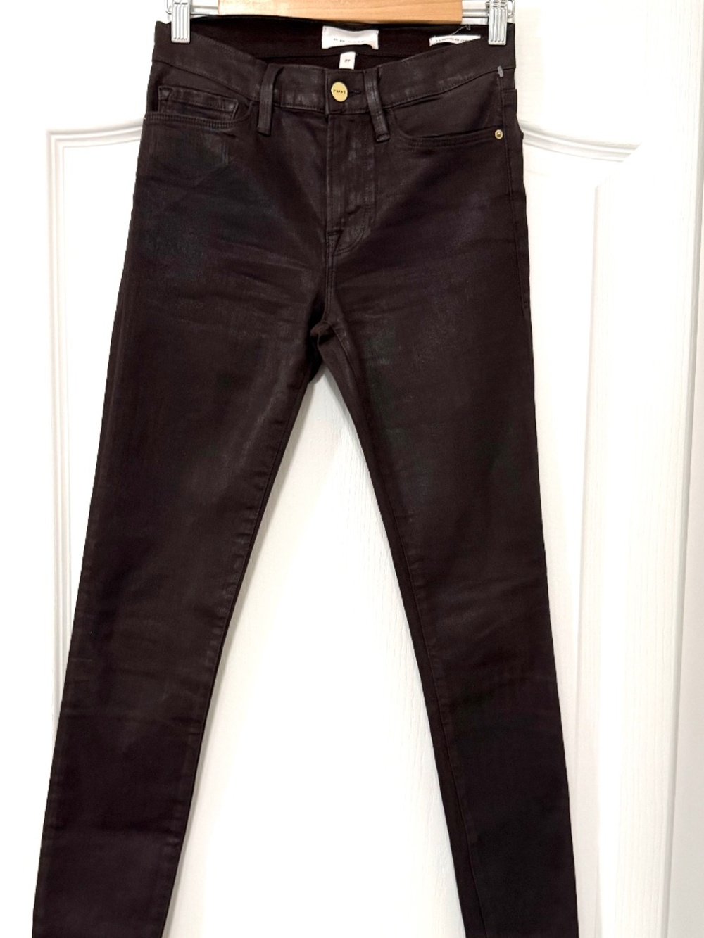 FRAME Le Skinny De Jeanne Coated Skinny Jeans Size 27